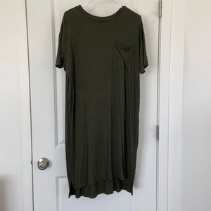 Daily Ritual olive green t-shirt dress
